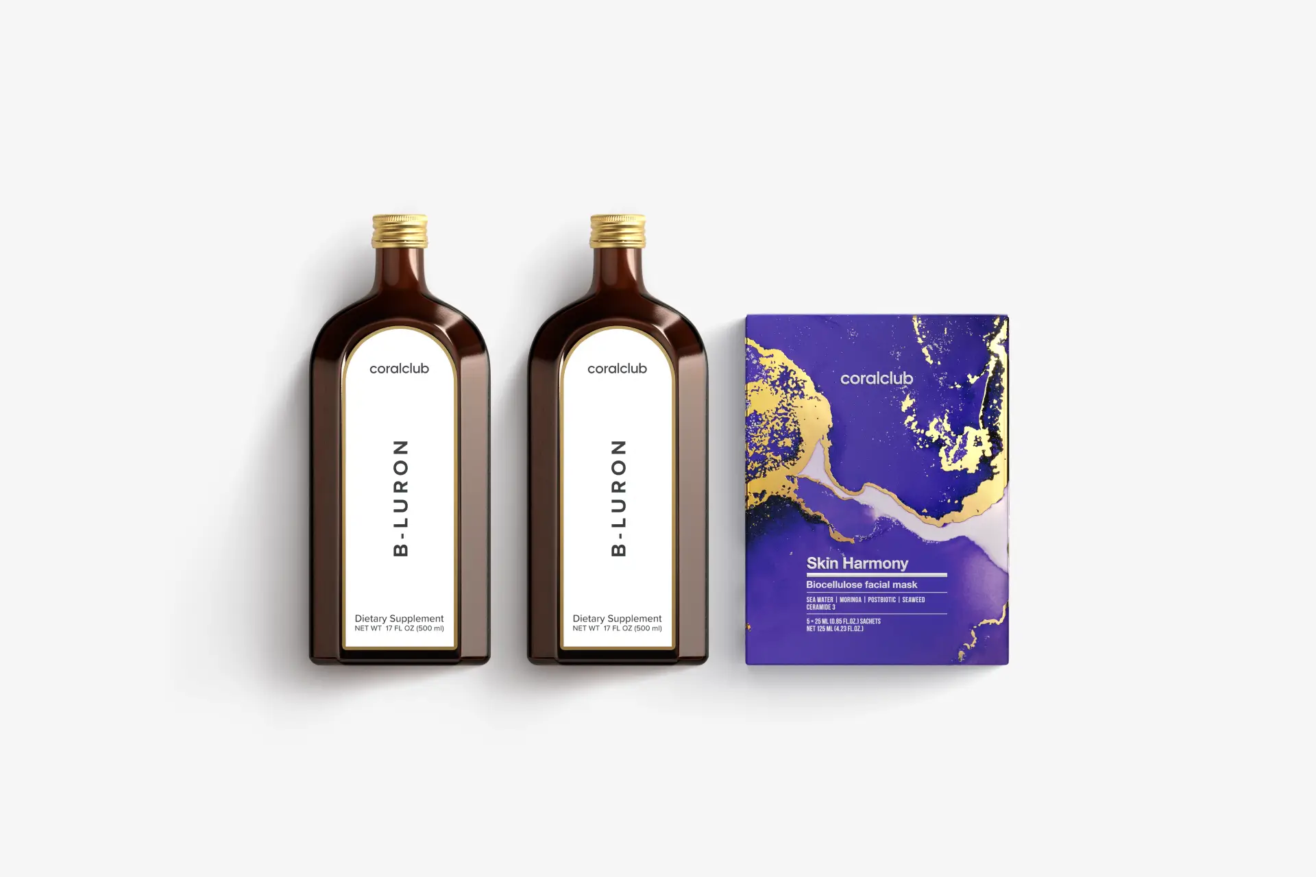 B-Luron + Skin Harmony Biocellulose Facial Mask (5 maišeliai)